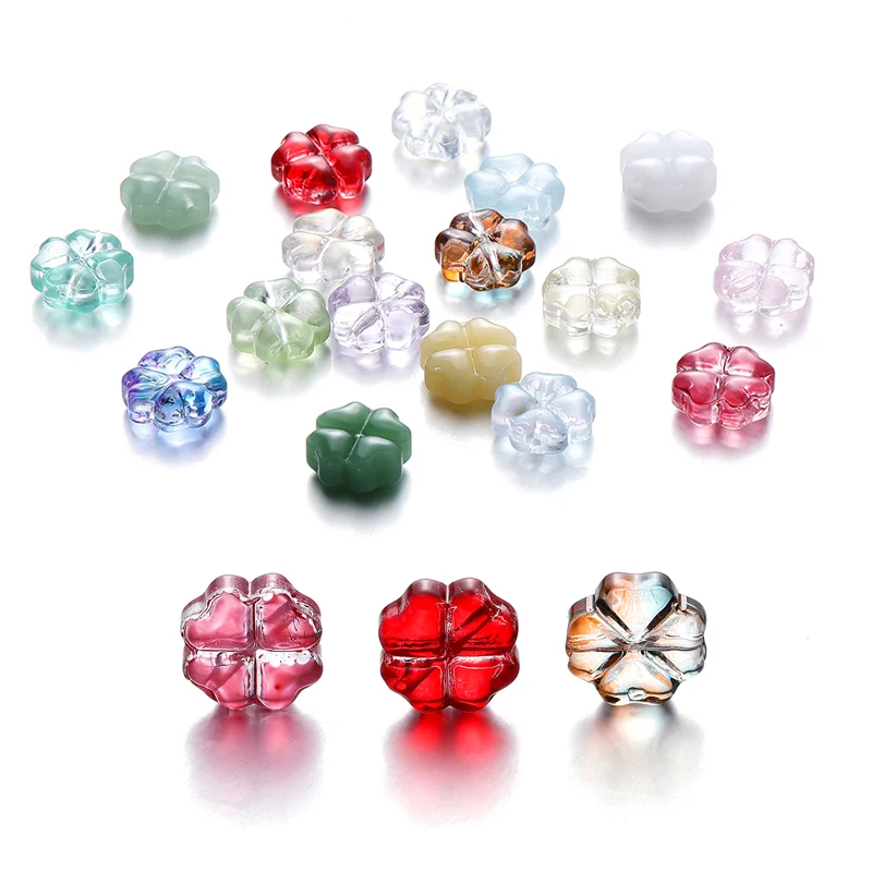 Top Trends: 10 / 20pcs 10mm Czech Lampwork Crystal Flower Spacer Beads Flat Round Loose Beads For DIY Jewelry Making Supplies Accessories Shoppable Styles