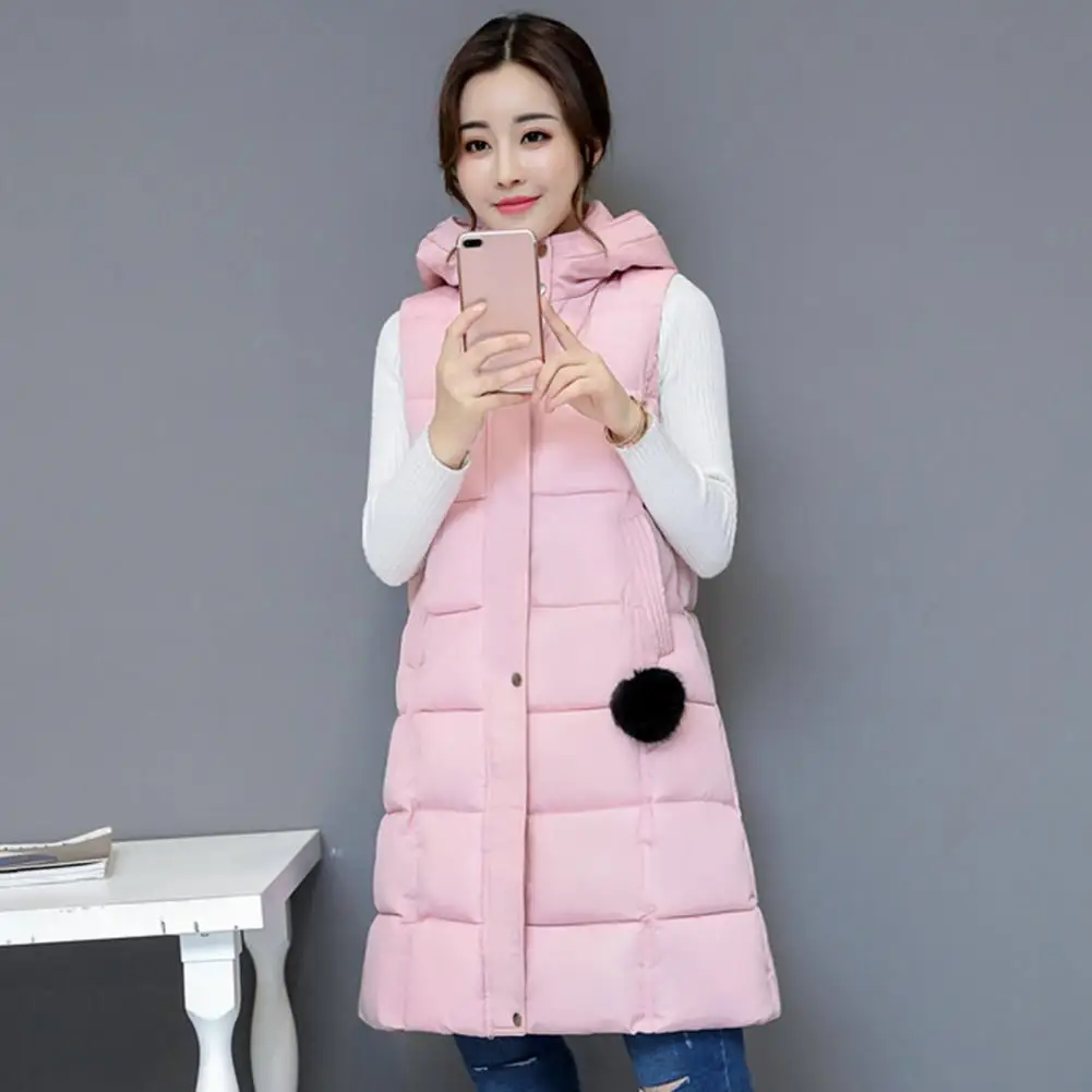 Top Trends: Women Vest Padded Cotton Down Autumn Winter Elegant Thick Warm Long Vest For Daily Wear Shoppable Styles