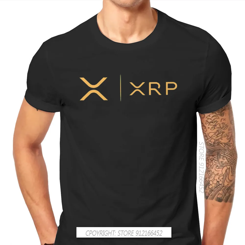 Top Trends: Cryptocurrency Crypto Miner XRP RIPPLE NEW GOLD SIDE BY SIDE Tshirt Harajuku Punk Men&#039;s Tshirts Tops Pure Cotton O-Neck T Shirt Shoppable Styles