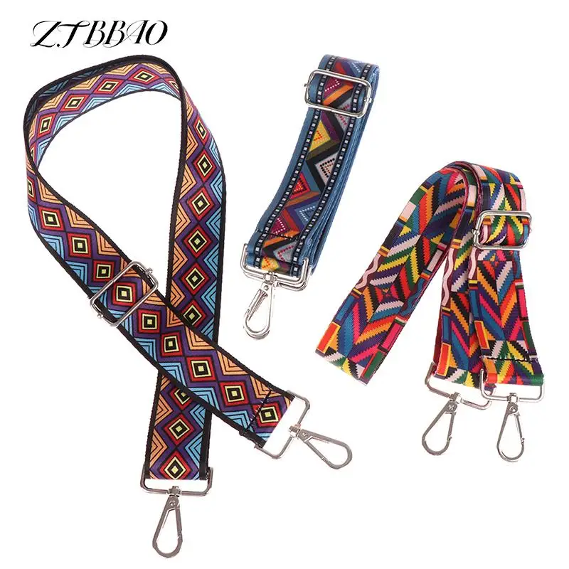 Top Trends: 1PCS Woman Colored Straps Adjustable Embroidered Belts Straps For Crossbody Messenger Shoulder Bag Accessories Nylon Bag Strap Shoppable Styles