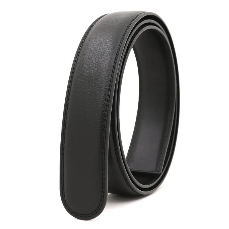 Top Trends: Men And Women Without Automatic Buckle Belt Body Leather Belt 3.0CM Broadband Strip High Quality Trouser Belt Soft Leather A2593 Shoppable Styles