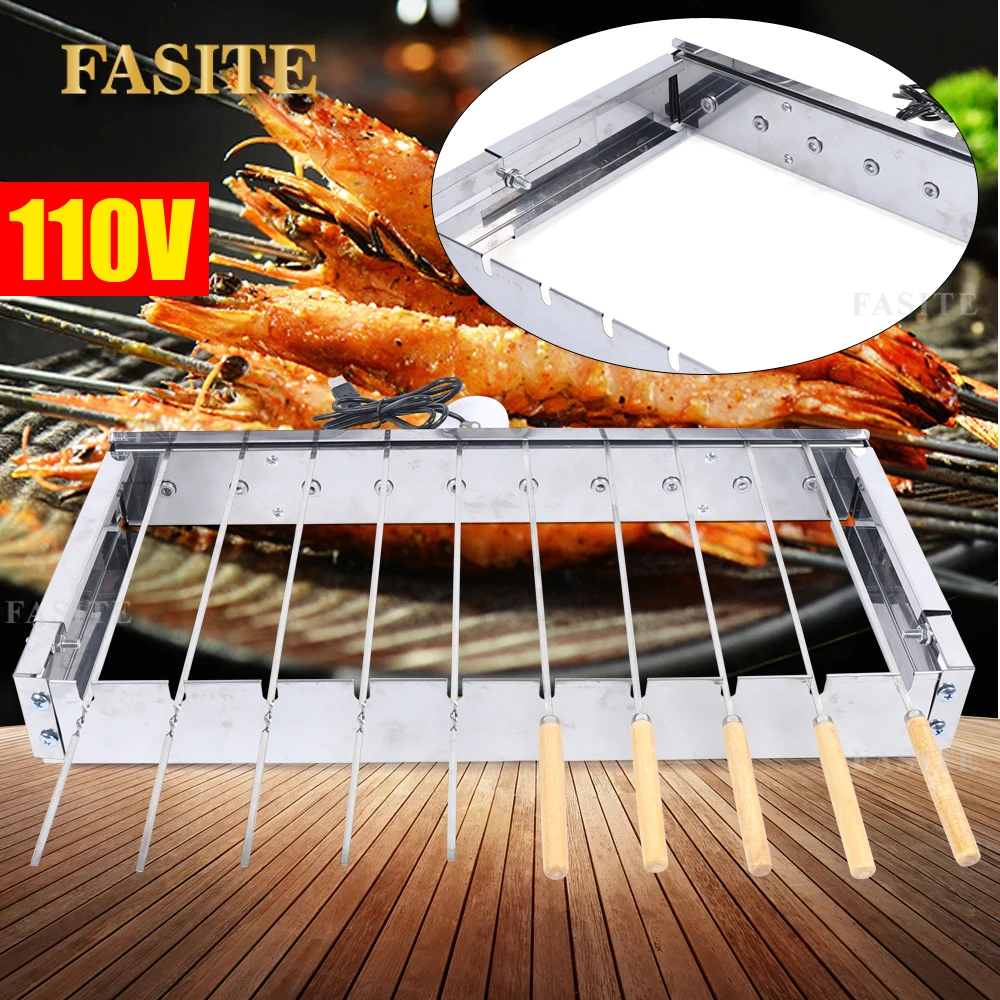 Title 3, Stainless Steel Barbecue Grill Outdoors Electri...