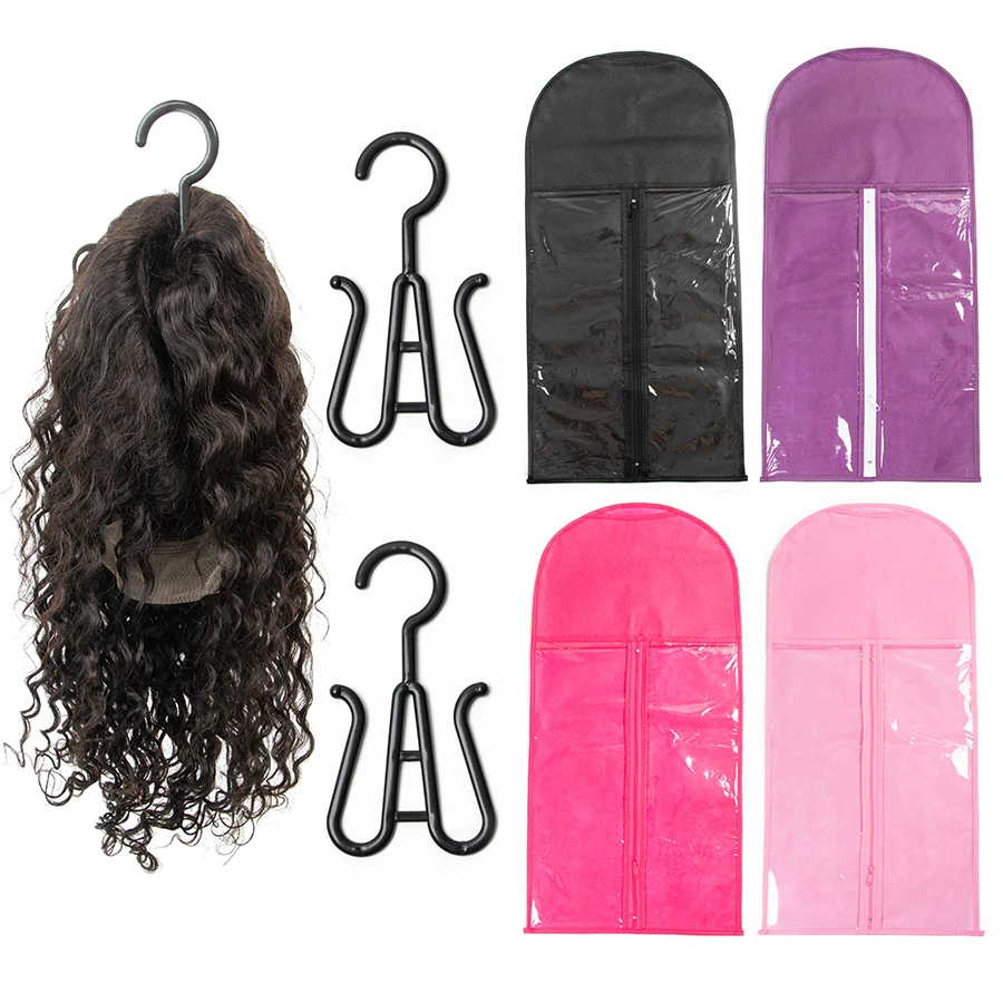 Top Trends: Wig Storage Bags Hair Extensions Storage Bag With Hanger For Lace Wigs Hair Extension Holder Wig Hanger With Bag Wig Accessories Shoppable Styles - Image 2