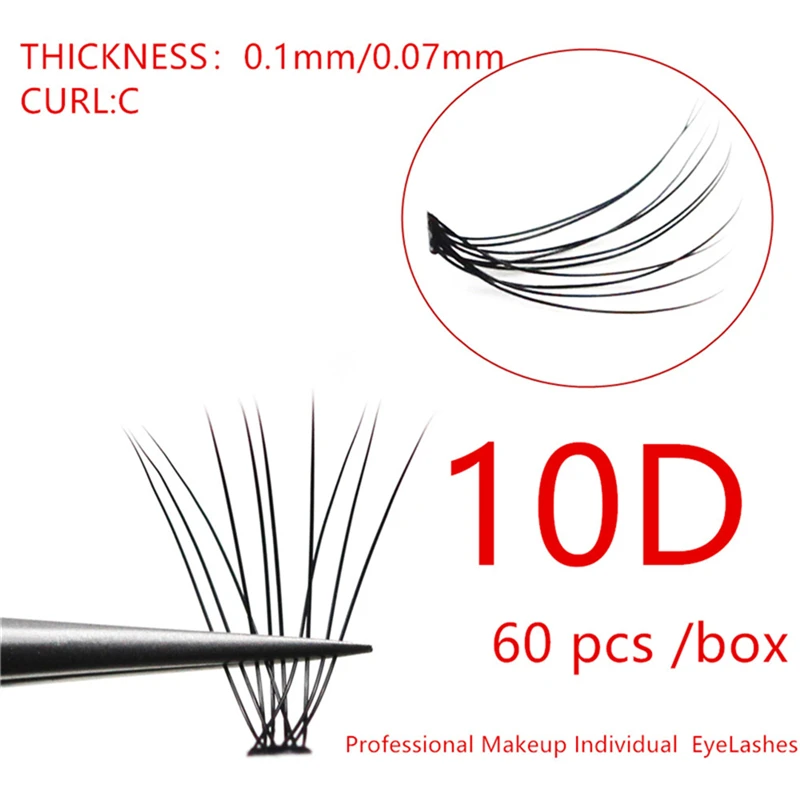 Top Trends: 1 Box / 60 Bunches Mink Eyelashes Natural 3D Russian Individual Eyelash Extension 10D Eyelash Cluster Makeup Tool Lashes Wholesale Shoppable Styles - Image 2