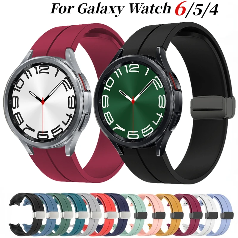 Top Trends: Magnetic Silicone Strap For Samsung Galaxy Watch 6 5 4 40mm 44mm 6 Classic 47mm 43mm 5 Pro 45mm Bracelet Correa Watch 4 / 5 / 6 Belt Shoppable Styles