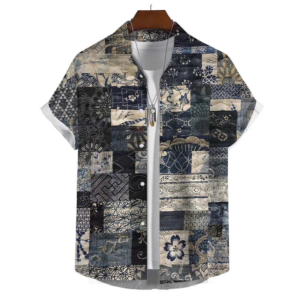 Top Trends: New Men&#039;S Shirt 3d Rag Patchwork Print Fashion Men Clothing Loose Oversized-Shirt Beach Party Hawaiian Shirt Casual Short Sleeve Shoppable Styles