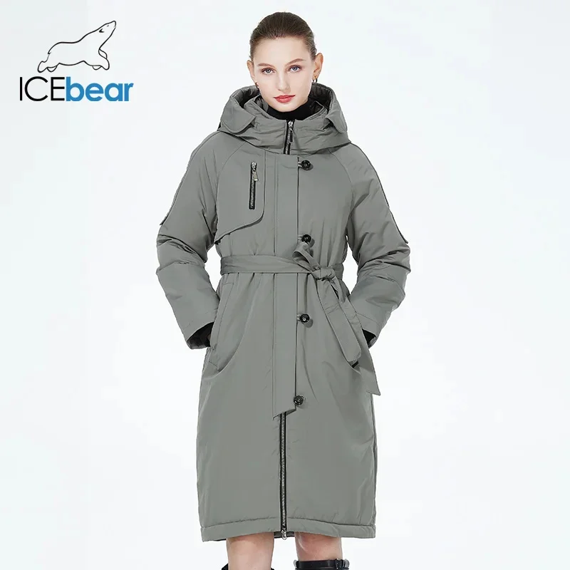 Top Trends: ICEbear 2023 New Winter Womens Jacket With Hood Warm Thickened Coat Windproof Parka With Belt GWD22599I Shoppable Styles