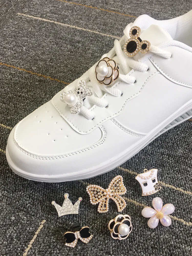 Top Trends: New Design Rhinestone Shoelace Decorations Diy Jewelry Shoe Lace Decor Women Sneakers Charms Metal Buckle Accessories For Shoes Shoppable Styles