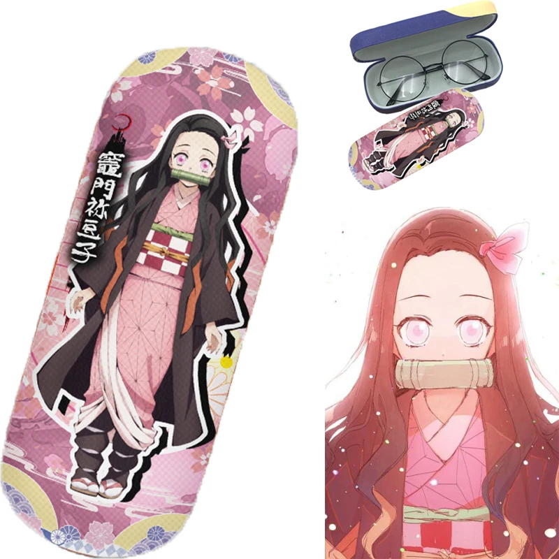 Top Trends: Anime Glasses Case Kimetsu No Yaiba Anime Cosplay Props Creative Personality Eyeglass Box Portable Cartoon Students Gifts Shoppable Styles