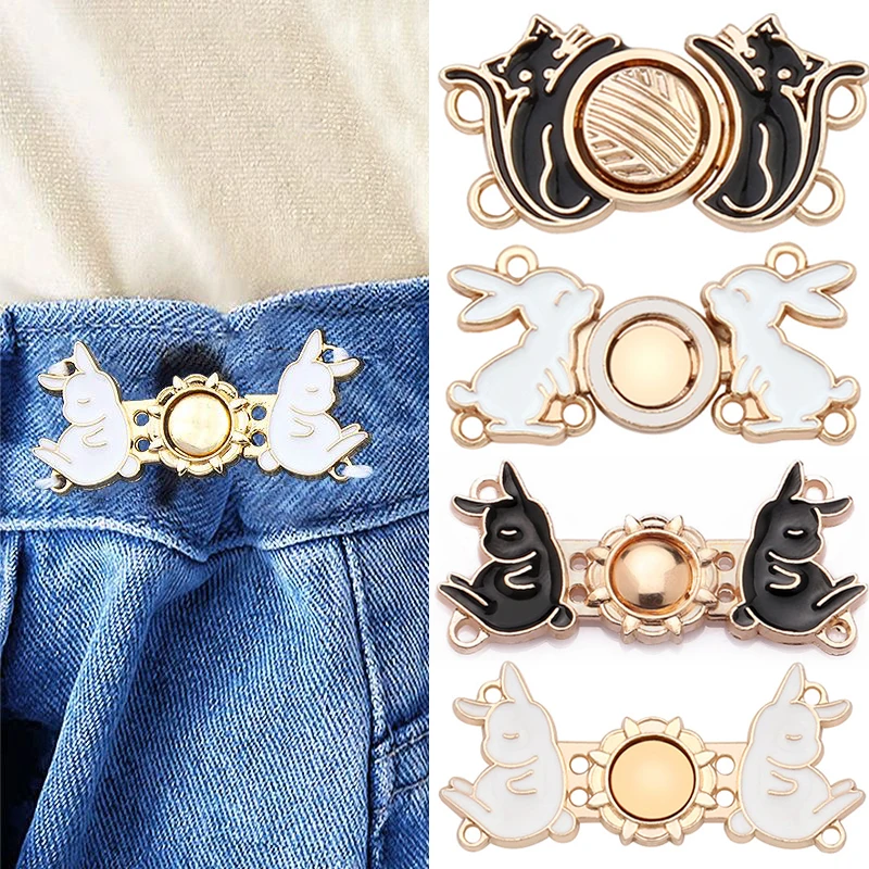 Top Trends: New Women Adjustable Metal Waist Buckle Button Extender Pants Jeans Waist Tighten Buckles Waist Clip Pins Buttons Accessories Shoppable Styles