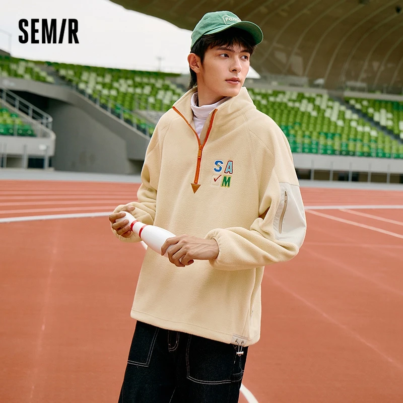 Top Trends: Semir Men Sweatshirt 2023 Autumn New Letter Embroidery Oversize Vintage American Fashion Couple'S Hoodies Shoppable Styles