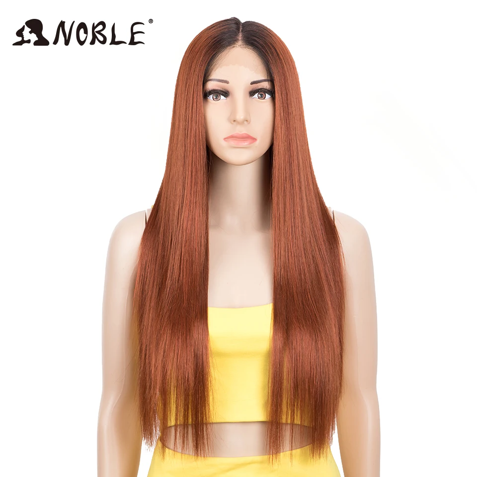 Top Trends: Noble Synthetic Lace Front Wig 28Inch Long Straight Lace Wig Red Wig Women's Wig Wig For Black Women Straight Lace Front Wigs Shoppable Styles