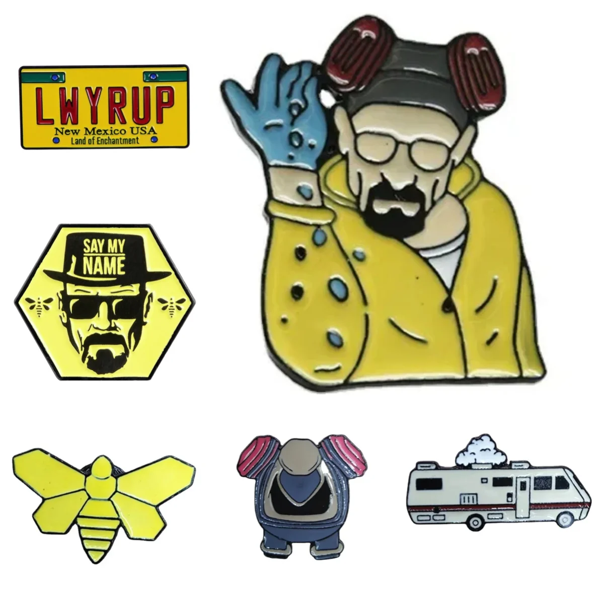 Top Trends: Breaking Bad Collection Enamel Lapel Pin Cartoon Badge Brooch Hats Clothes Backpacks Decoration Jewelry Accessories Gifts Shoppable Styles