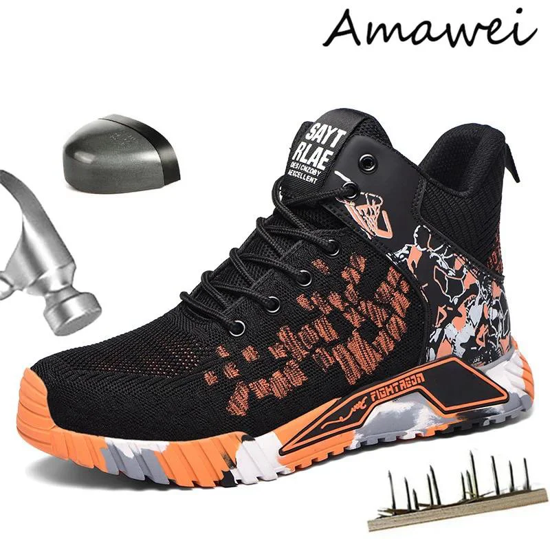 Top Trends: Amawei 2023 Men Boots Work Safety Boots Anti-smash Anti-puncture Work Sneakers Safety Shoes Steel Toe Indestructible Work Boots Shoppable Styles