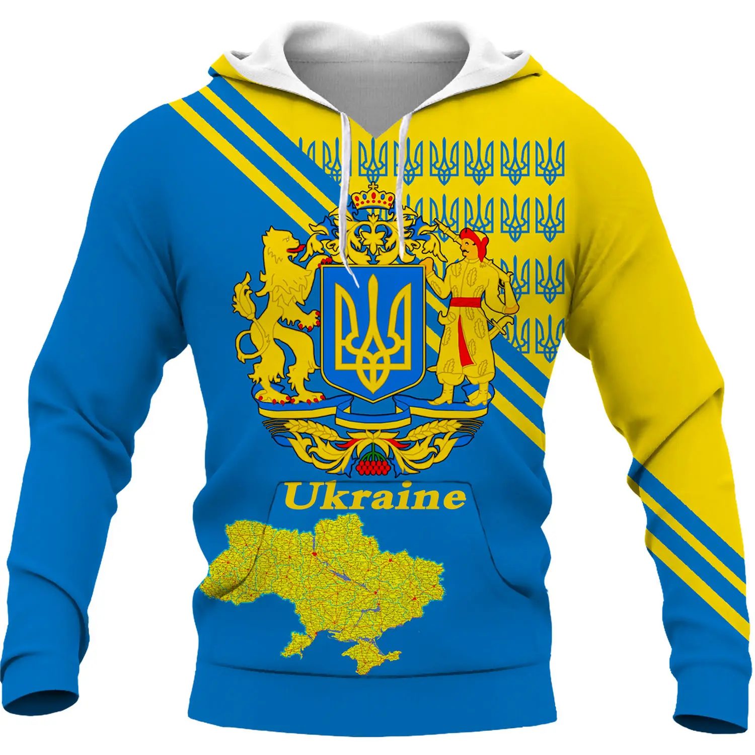 Top Trends: Men / women Ukraine Hoodies Shirt Fashion Retro Ukraine Flag 3D Printed Sweatshirt Couple Personality Pullover Casual Tops Shoppable Styles