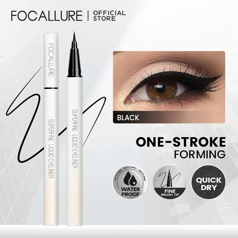 Top Trends: FOCALLURE Waterproof Long-lasting Black Liquid Eyeliner Ultra-thin Quick-Dry Smooth Eye Liner Pencil Eyes Makeup Cosmetics Tools Shoppable Styles