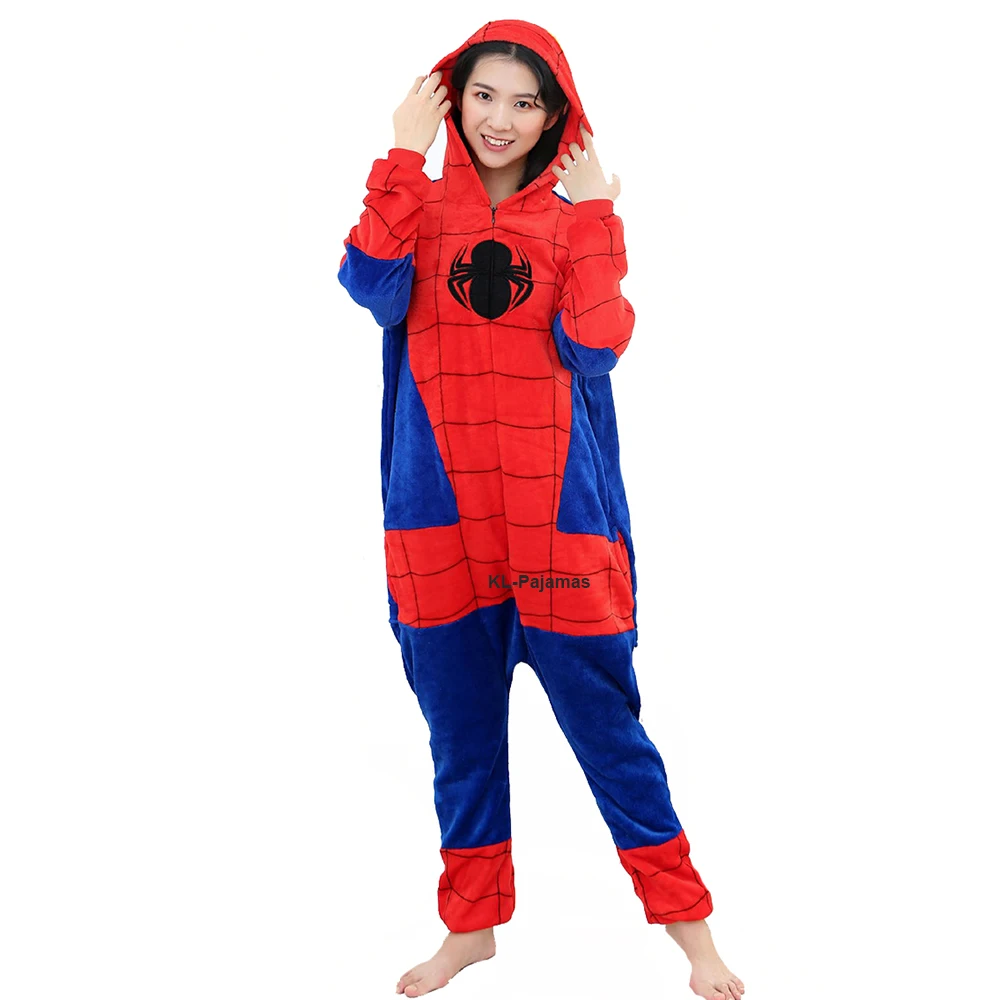 Top Trends: Adults Kigurumi Spider Onesie Warm Animal Pajamas Sets Sleepwear Kids Hooded Pyjamas Women Men Winter Unisex Cosplay Jumpsuits Shoppable Styles