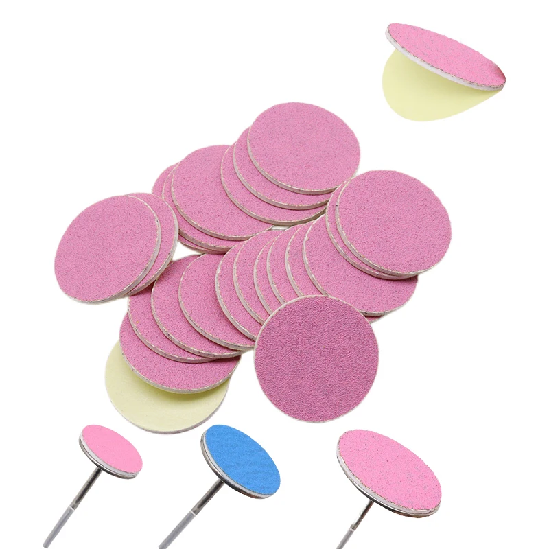 Top Trends: New~Pink Sanding Paper 50 / pcs Pedicure Foot Care Tools 15mm 20mm 25mm 35mm Nail Drill Bit Disk Disc Salon Calluse Replaceable Shoppable Styles