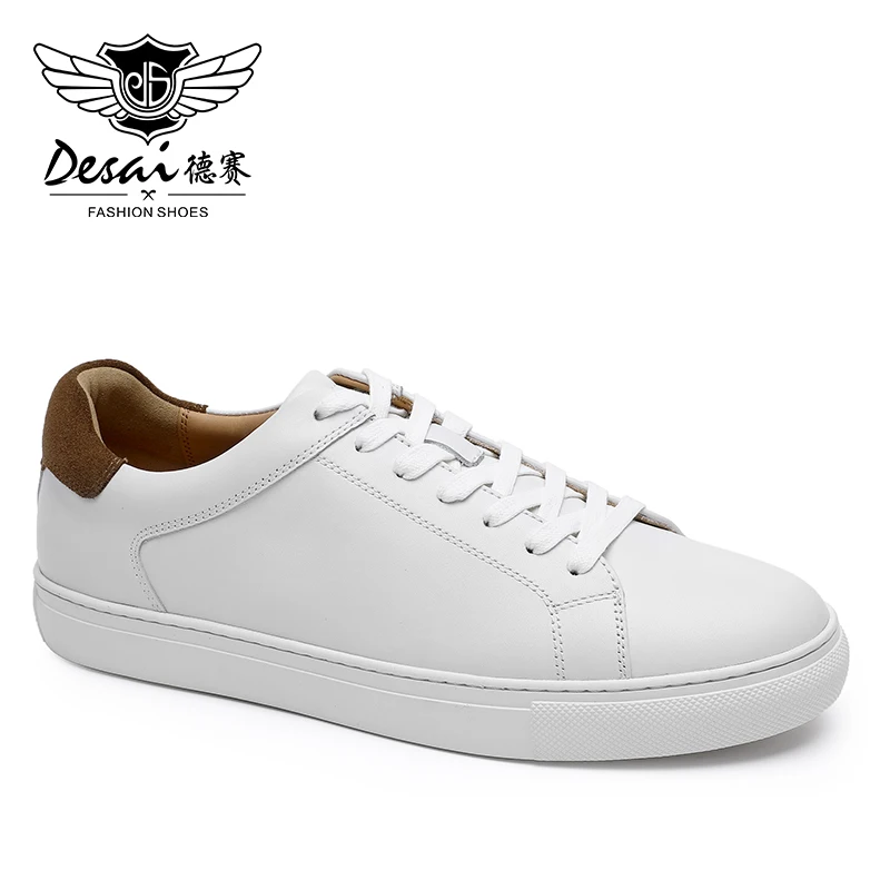 Top Trends: DESAI Full Grain Genuine Leather Casual Men Women Couple Shoes Brand White Sports Sneakers Shoe 2022 New Arrival Fashion Size 13 Shoppable Styles