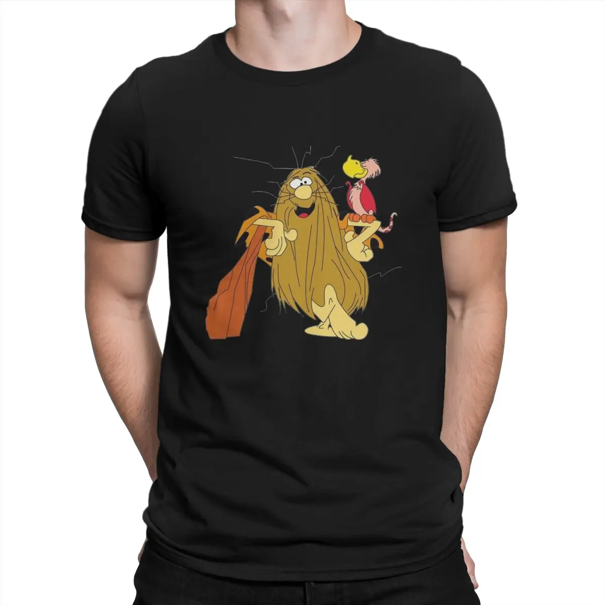 Top Trends: Humorous Parrot T-Shirt Men Round Neck Pure Cotton T Shirts Captain Caveman Adventures Short Sleeve Tees Gift Idea Clothes Shoppable Styles