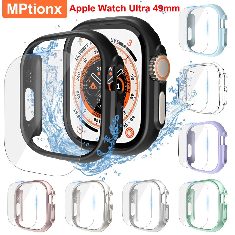 Top Trends: Glass+ Matte Watch Cover For Apple Watch Ultra 49mm Screen Protector Hard PC Protective Case Bumper For Iwatch Ultra 2 SmartWatch Shoppable Styles