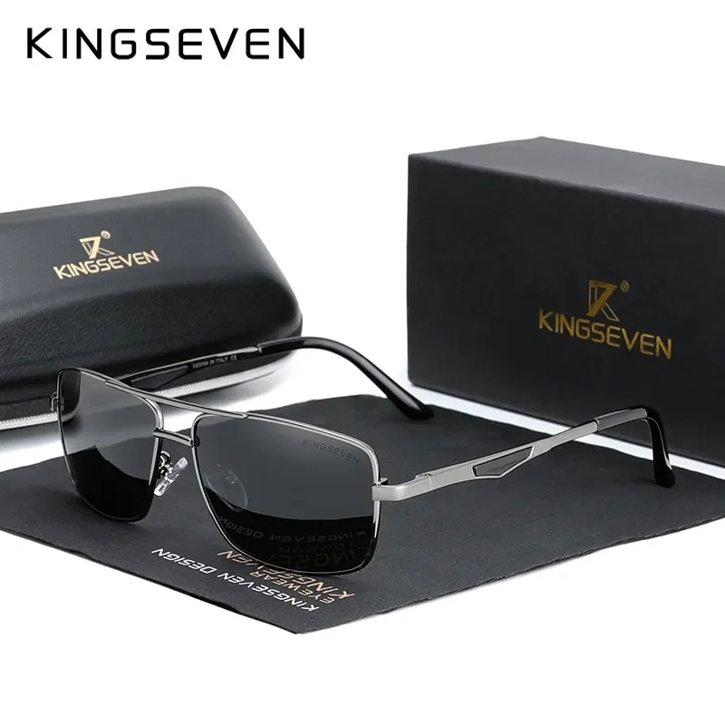 Top Trends: KINGSEVEN Brand Classic Square Polarized Sunglasses Men's Driving Male Sun Glasses Eyewear UV400 Blocking Protection Oculos Shoppable Styles