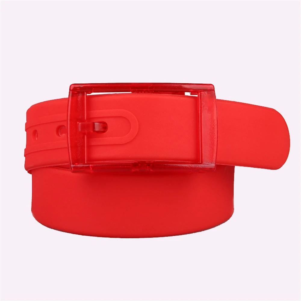 Top Trends: Men And Women Universal Plastic Buckle Candy-colored Non-metal, Security Check High-quality Silicone Belt K640 Shoppable Styles - Image 2