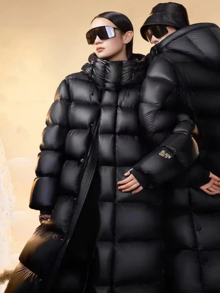 Top Trends: Black Eiderdown Fashion Down Jacket Men And Women Wear Lovers Style Warm Fashion Foreign Bread Suit Shoppable Styles