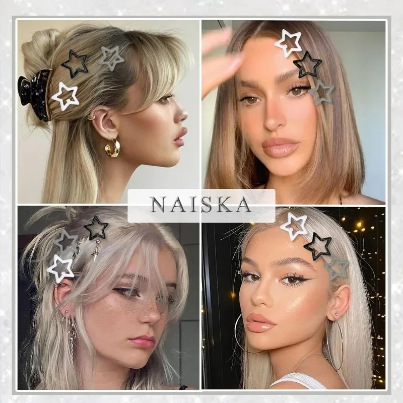 Top Trends: 2 / 30Pcs Y2K Girls Black Star Bobby Pin Hairpin Cool Charm Metal BB Hair Clip For Woman Pentagram Harajuku Headwear Accessories Shoppable Styles - Image 6