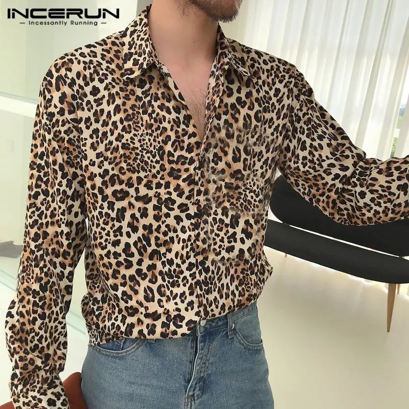 Top Trends: INCERUN 2023 New Fashion Sexy Social Men Shirts Long Sleeve Leopard Printing Tops Male Lapel Camisas Hombre Casual Blouse S-5XL Shoppable Styles - Image 2