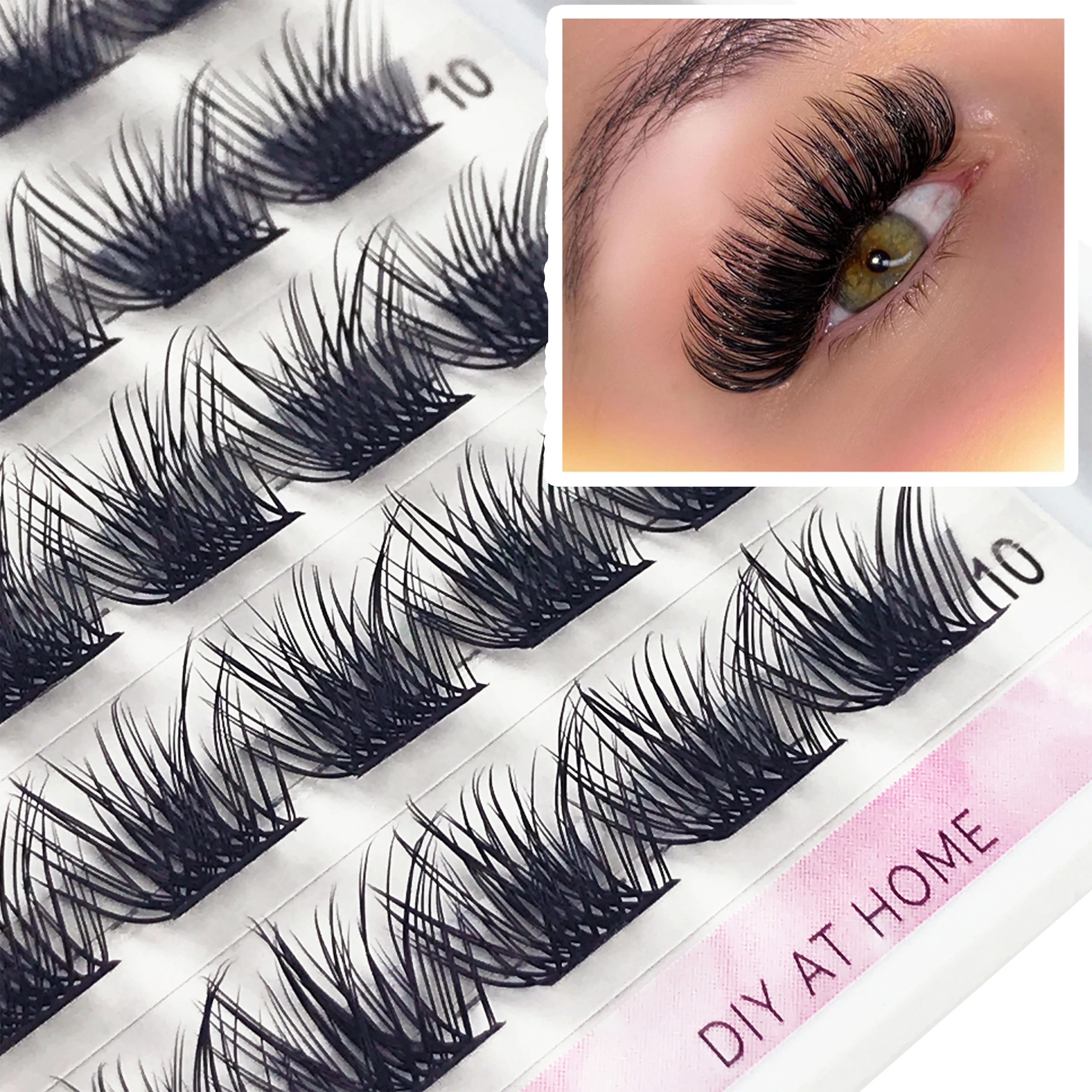 Top Trends: CoMango Lash Clusters D Curl 8 / 10 / 12 / 14 / 16 / 18MM DIY Eyelash Extensions Individual Lashes Cluster DIY At Home Shoppable Styles