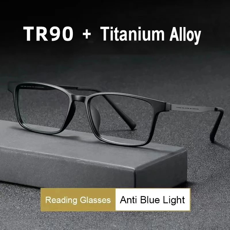 Top Trends: Titanium Glasses Reading Glasses For Men Blue Light Computer Eyepieces TR90 Luxury Eyeglass Frames Items For Men Shoppable Styles