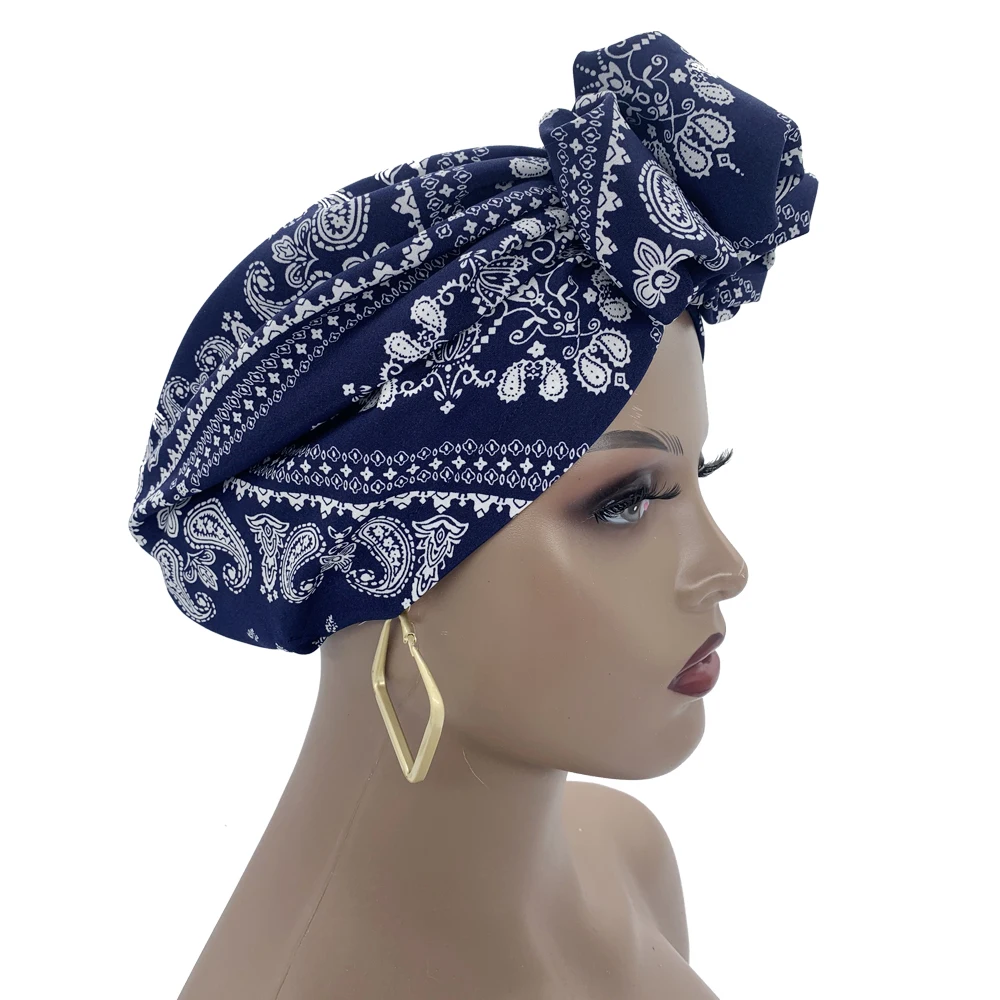 Top Trends: New Floral Printed Bohemian Women Turban Cap Ladies Headwrap Beanies Muslim Headscarf Bonnet Female Head Wraps Turbante Mujer Shoppable Styles - Image 4