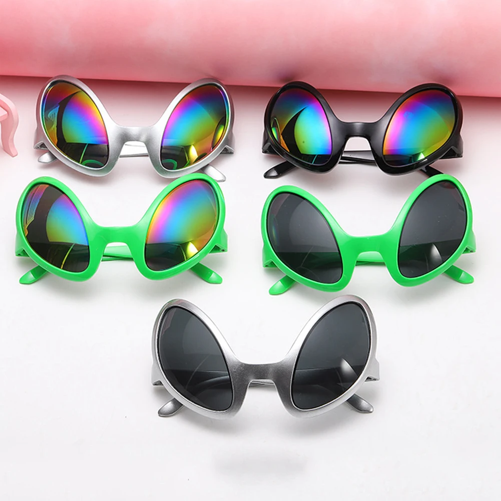 Top Trends: Funny Alien Glasses Party Sunglasses Rainbow Lenses ET Sunglasses Holiday Dance Aliens Alternative Shapes Party Supplies Shoppable Styles