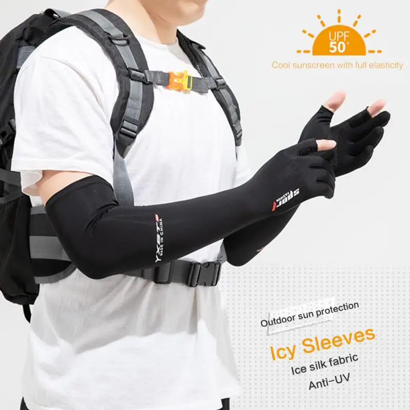 Top Trends: Sunscreen Sleeve Arm Guard Ice Silk Covers Cyling Long Gloves Protection Sleeve Fishing Running Camping Unisex Sunscreen Gloves Shoppable Styles