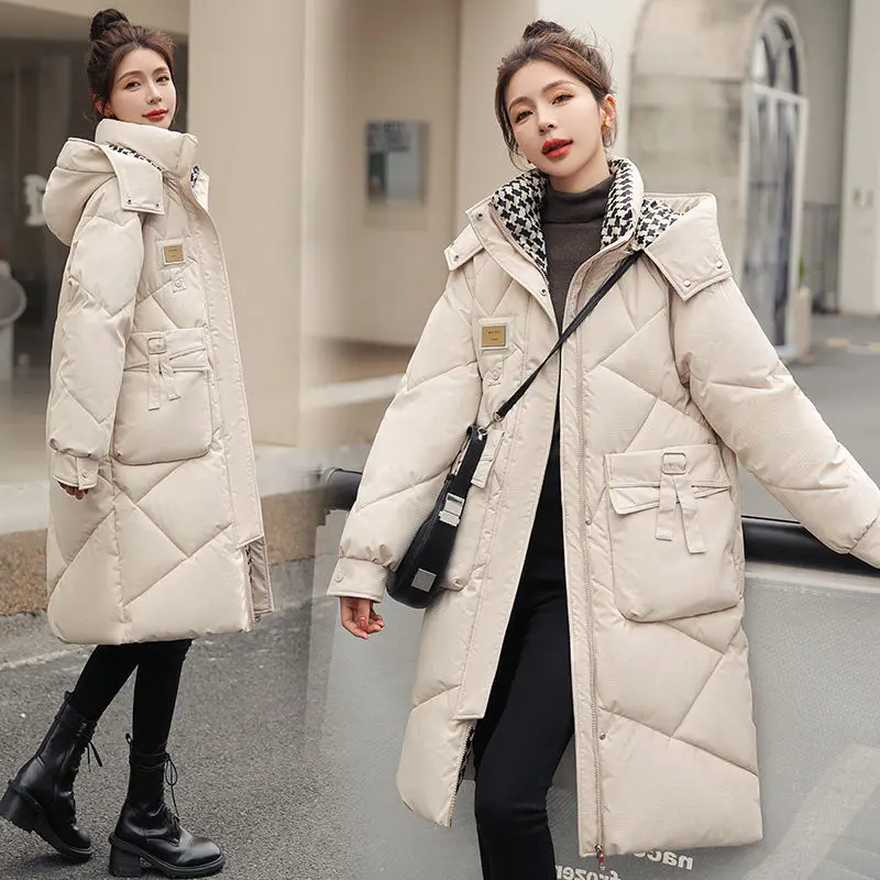 Top Trends: Mid Length Version Women Long Hooded Down Jacket Women Winter Coat For Women Warm Thickening High-grade Feather Coats Jackets Shoppable Styles