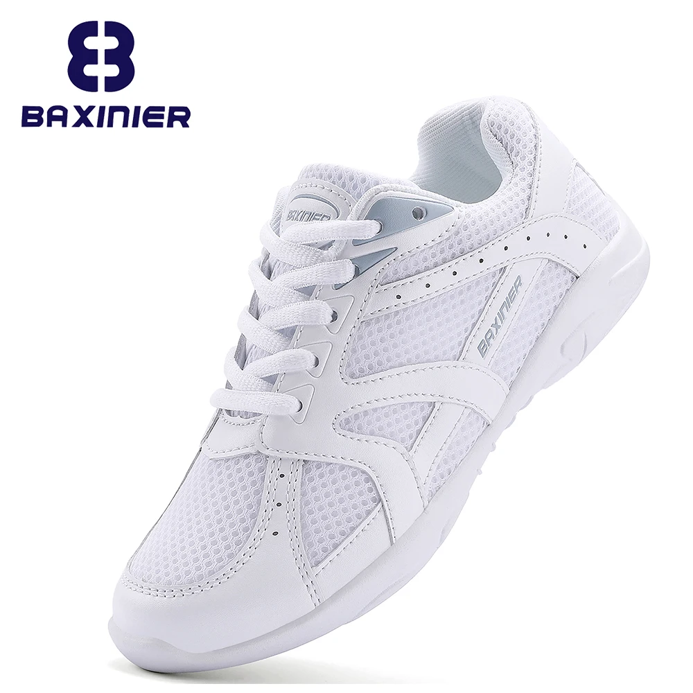 Top Trends: BAXINIER Girls White Cheerleading Shoes Mesh Breathable Training Dance Tennis Shoes Lightweight Youth Cheer Competition Sneakers Shoppable Styles