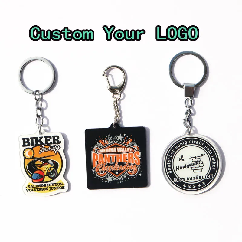 Top Trends: Personalized Custom Keychain Logo Arcylic Key Chain Photo Customized Anime Charms Keyring Company Brand For Promotional Gifts Shoppable Styles