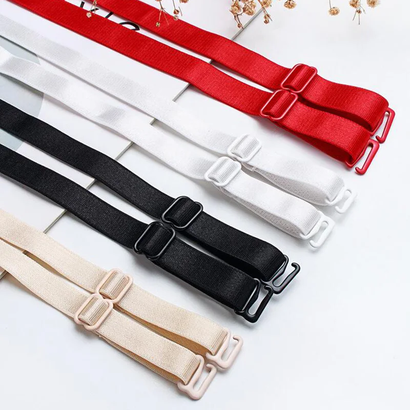 Top Trends: 1Pair Slip Resistant Bra Straps Nylon Elastic Bands Rubber Stretch Belt Soft Underwear Spring Tape Ribbon DIY Sewing Accessories Shoppable Styles