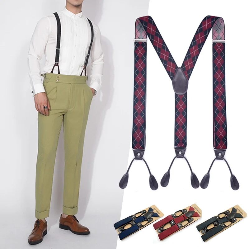 Top Trends: Men Suspenders High Elastic Belt Adjustable Y Back Suspender Trousers Braces Pants Holder Wedding Wear Shoppable Styles