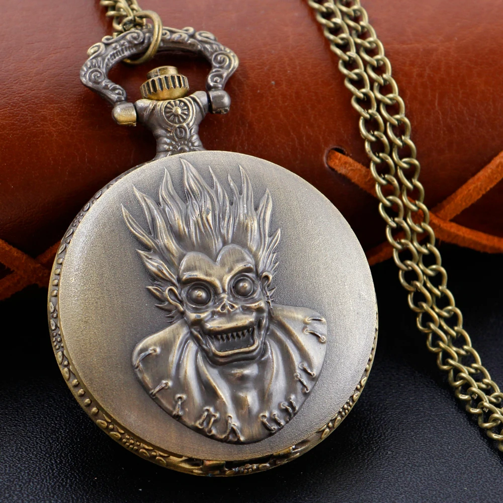 Top Trends: Bronze Pendant Necklace Quartz Pocket Watch Anime Death Comes Fob Chain Watch Clock Men&#039;s And Children&#039;s Best Holiday Gift Shoppable Styles