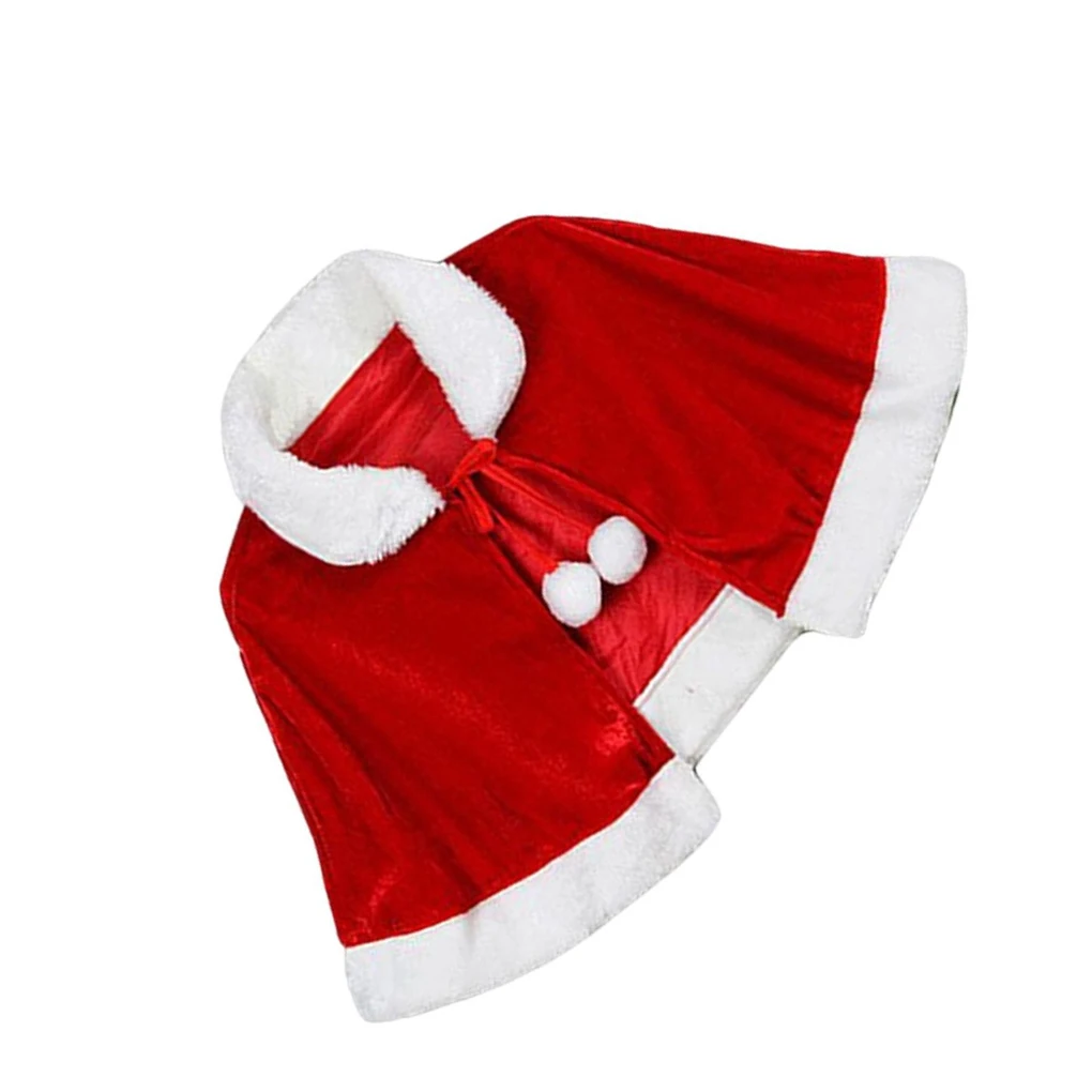 Top Trends: New Year Winter Red Velvet Cape Cloak Christmas Women Girl Shawl Party Costumes Dress Decoration Santa Claus Costume Fashion Shoppable Styles - Image 3