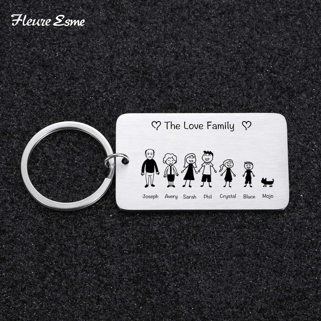 Top Trends: Family Love Keychain Customized Name Personalized Keyring Gift For Him Parents Children Present Bag Charm Families Member Gift Shoppable Styles