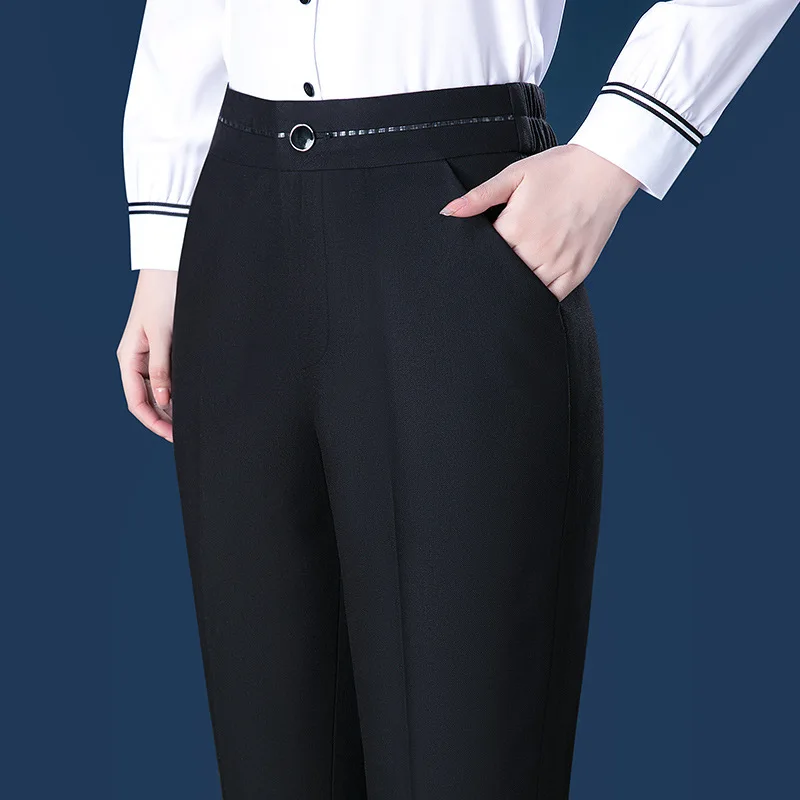 Top Trends: Women's Formal Suit Pants Comfortable Stretch Elastic Waist Straight Pants With Pocket Work Pants Y2k Pants（M-6XL) Shoppable Styles - Image 4