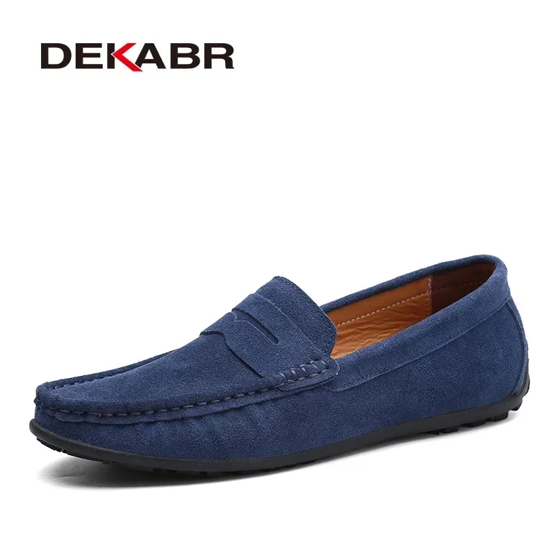 Top Trends: DEKABR Brand Spring Summer Hot Sell Moccasins Men Loafers High Quality Genuine Leather Shoes Men Flats Lightweight Driving Shoes Shoppable Styles