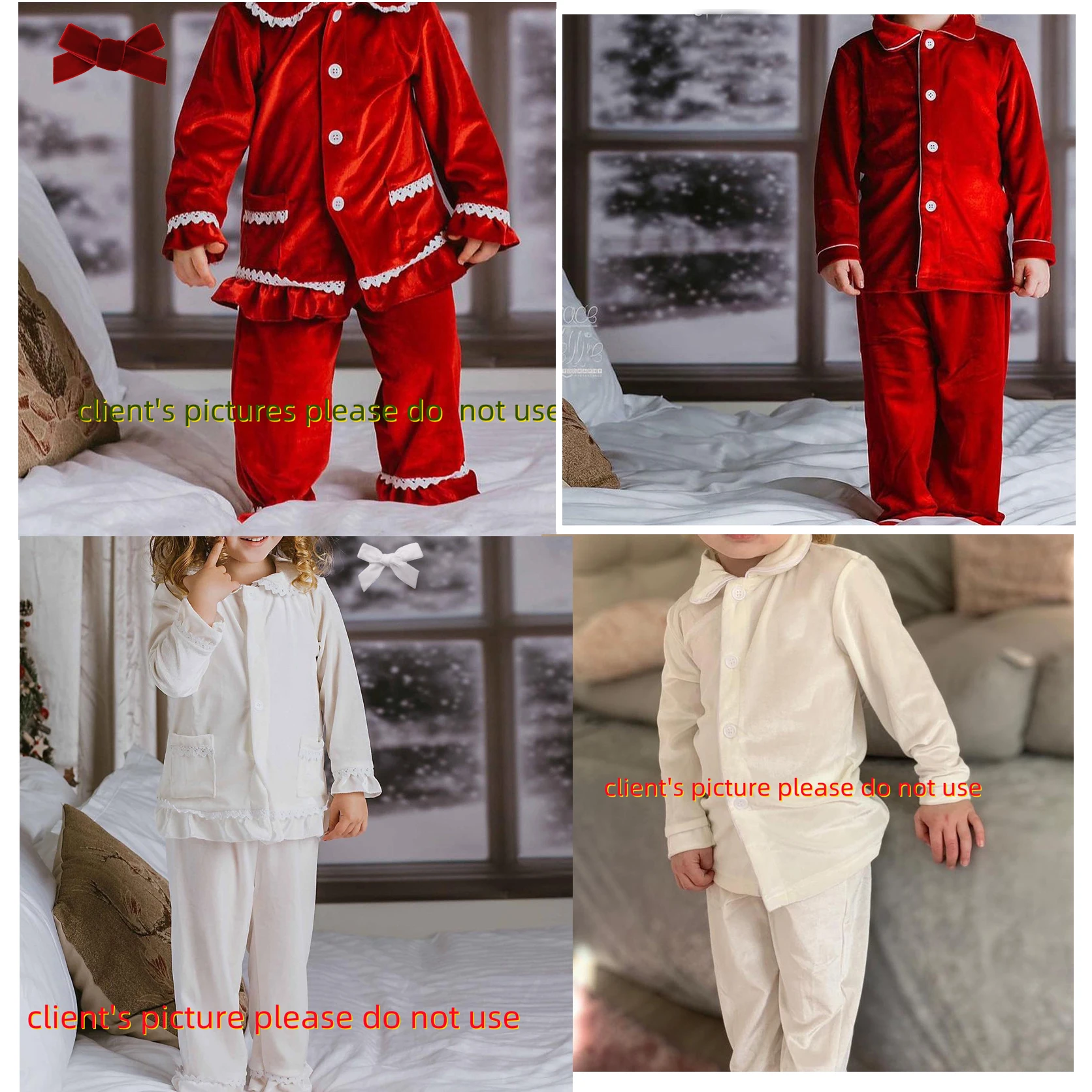 Top Trends: 2023 Winter PJ Kids Christmas Pajamas Family Pyjamas Set For Women Girl's Baby Boy Men's Pajamas Red White Velvet Lounge Wear Shoppable Styles