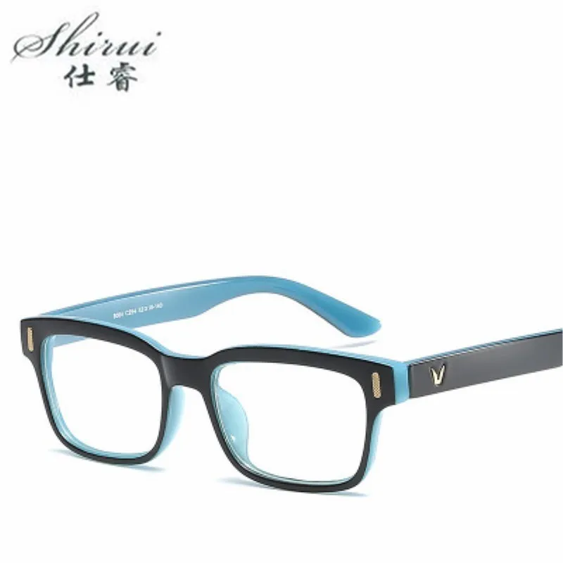 Top Trends: 2021 Fake Glasses Woman / Men Glasses Optical PC Frames Rectangle Glasses Frame Clear Lens Eyeware Black Blue Eye Glasses Shoppable Styles