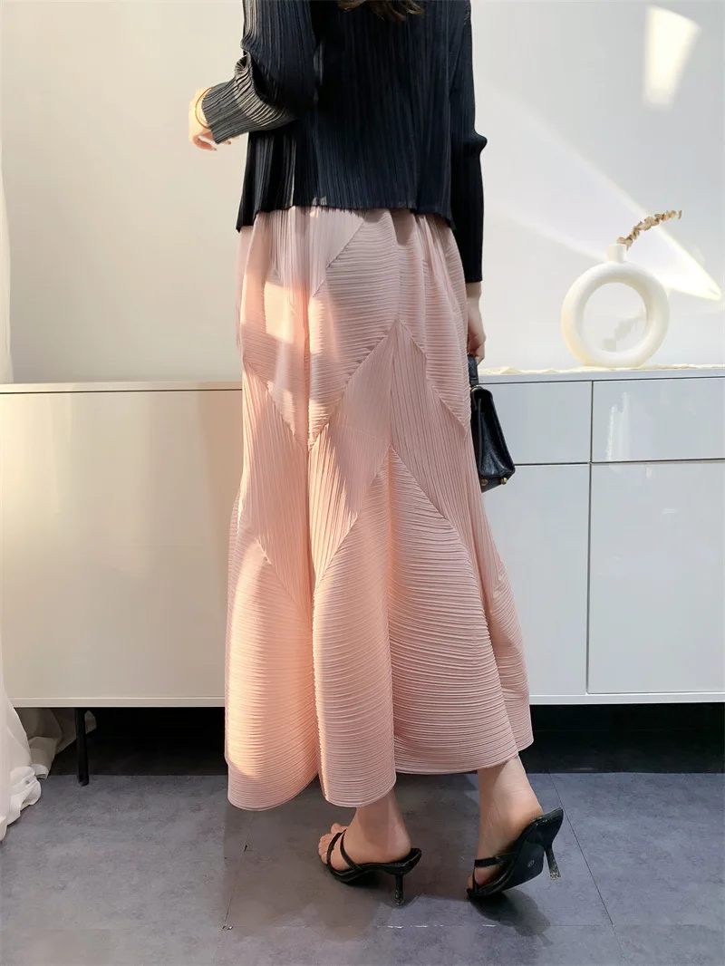 Top Trends: Miyake Style Pleated Skirt For Women 2023 Summer Solid Color Mid-Length High Temperature Pleated Craft Pleated Bud Pleated Skirt Shoppable Styles - Image 4