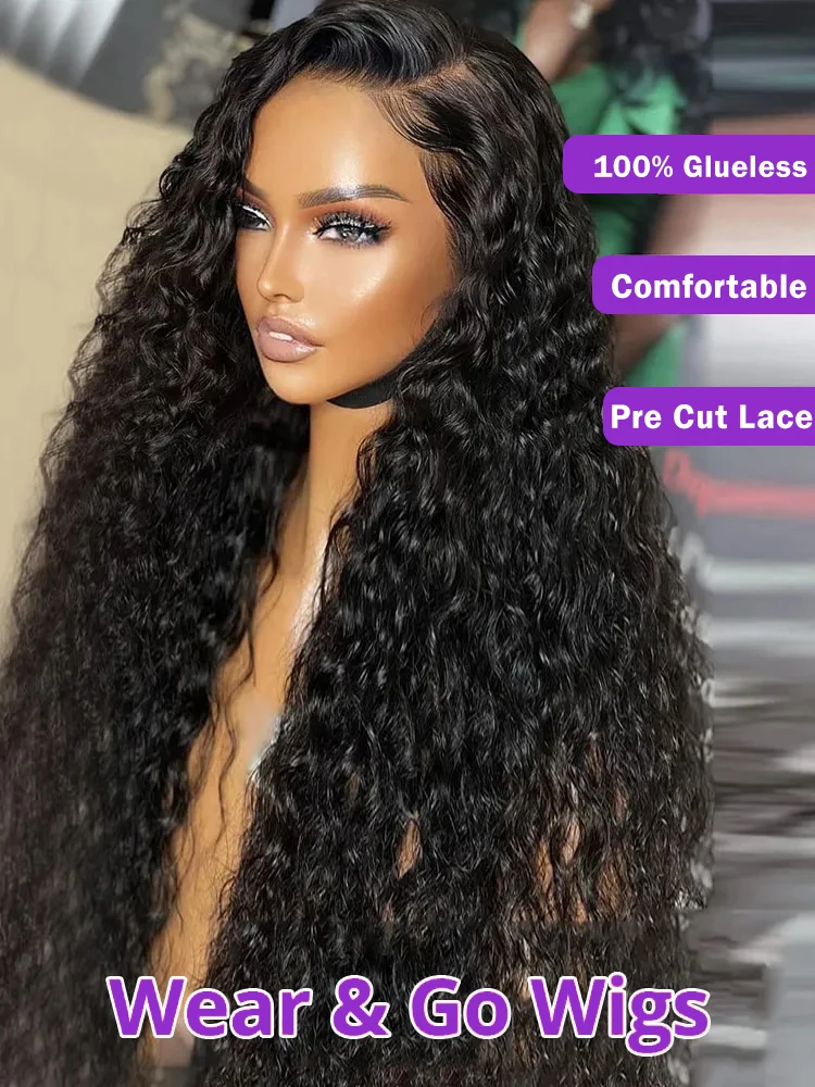 Top Trends: Wear Go Wig Brazilian Water Wave 4x4 HD Glueless 360 PrePlucked HD Transparent 13x4 13x6 Curly Frontal Bob Wig Human Hair Wigs Shoppable Styles