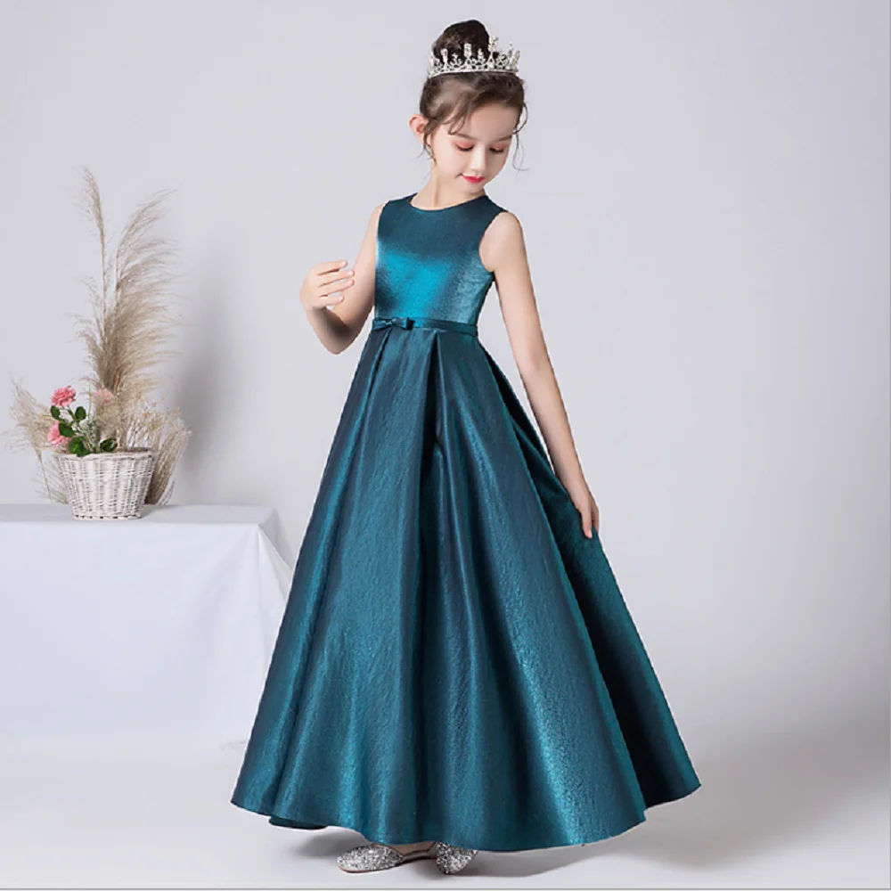 Top Trends: Dideyttawl Sleeveless Flower Girl Dresses Party Dress For Girl Satin Junior Concert Formal Elegant Banquet Gowns Shoppable Styles